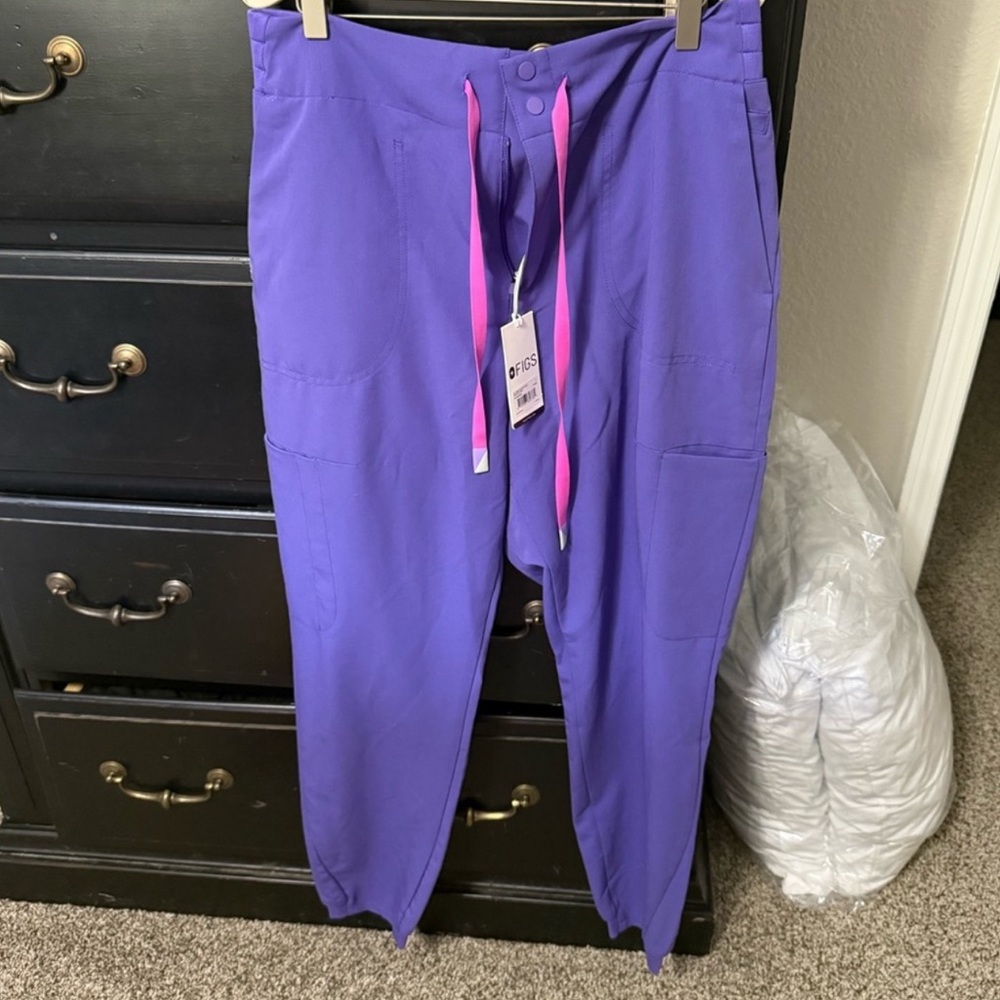 Figs Jogger Pants with Pink Drawstring